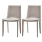 Modern Leather Armless Dining Chair Metal Dining Chairs for Restaurant Use Light Gray 2 Piece Set Clearhalo ' kitchen&dining_furn' 'Dining Chairs' 'Dining Tables & Seating' 'dining_chair' 'furn' 'furn_dining_chair' 'Furniture' 'furniture_dining_chair' 'Kitchen & Dining Furniture' 'kitchen' 4572265