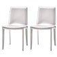 Modern Leather Armless Dining Chair Metal Dining Chairs for Restaurant Use White 2 Piece Set Clearhalo ' kitchen&dining_furn' 'Dining Chairs' 'Dining Tables & Seating' 'dining_chair' 'furn' 'furn_dining_chair' 'Furniture' 'furniture_dining_chair' 'Kitchen & Dining Furniture' 'kitchen' 4572267