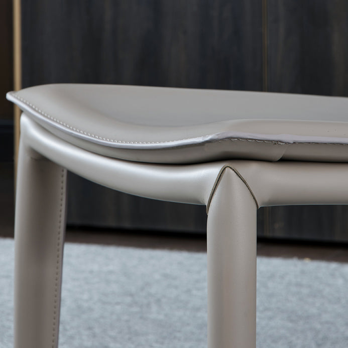 Modern Leather Armless Dining Chair Metal Dining Chairs for Restaurant Use Clearhalo ' kitchen&dining_furn' 'Dining Chairs' 'Dining Tables & Seating' 'dining_chair' 'furn' 'furn_dining_chair' 'Furniture' 'furniture_dining_chair' 'Kitchen & Dining Furniture' 'kitchen' 4572273