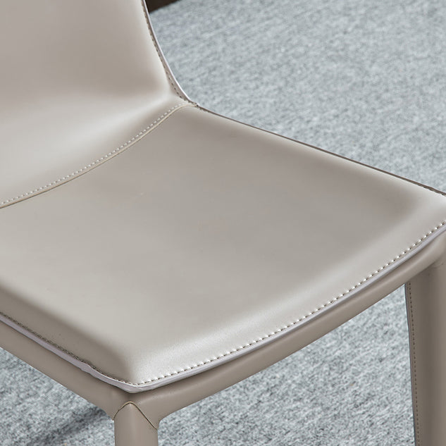 Modern Leather Armless Dining Chair Metal Dining Chairs for Restaurant Use Clearhalo ' kitchen&dining_furn' 'Dining Chairs' 'Dining Tables & Seating' 'dining_chair' 'furn' 'furn_dining_chair' 'Furniture' 'furniture_dining_chair' 'Kitchen & Dining Furniture' 'kitchen' 4572277