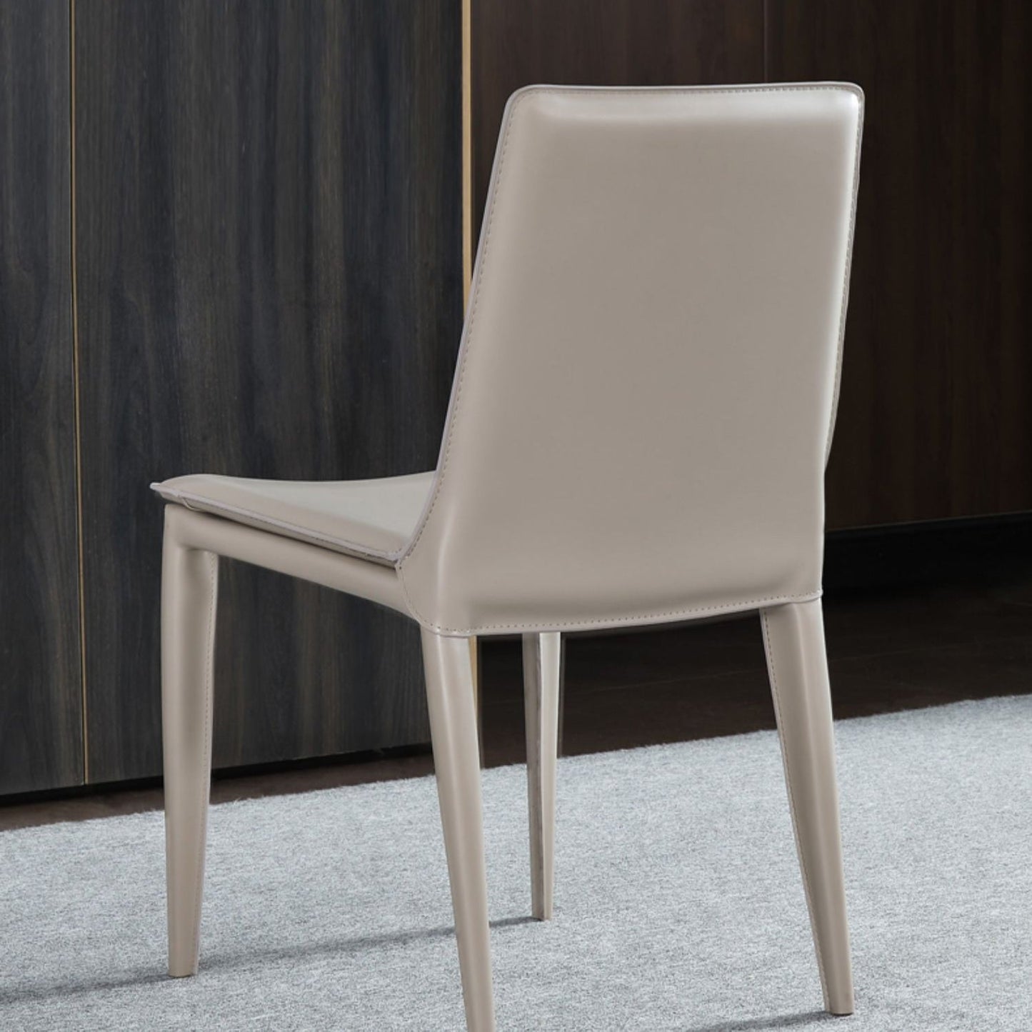 Modern Leather Armless Dining Chair Metal Dining Chairs for Restaurant Use Clearhalo ' kitchen&dining_furn' 'Dining Chairs' 'Dining Tables & Seating' 'dining_chair' 'furn' 'furn_dining_chair' 'Furniture' 'furniture_dining_chair' 'Kitchen & Dining Furniture' 'kitchen' 4572282