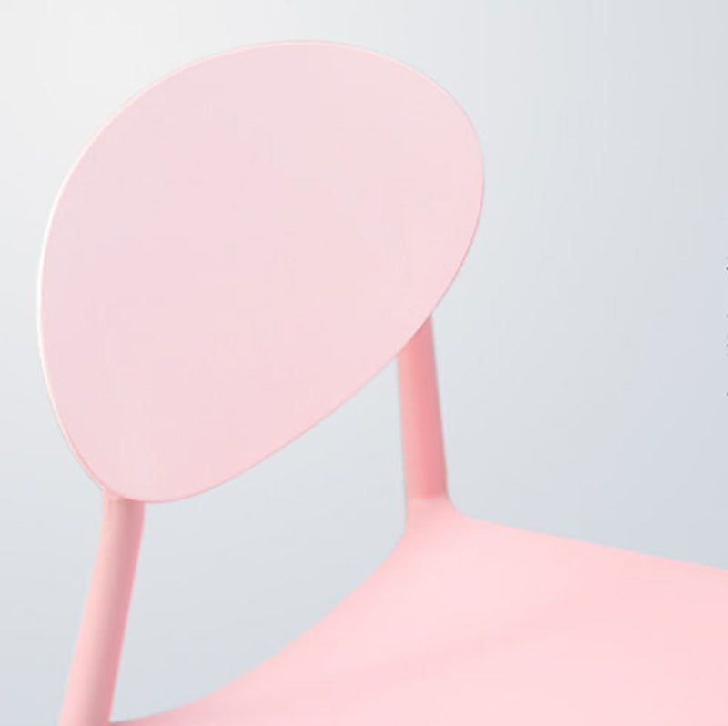 Contemporary Open Back Chair Dining Armless Side Chair with Plastic Legs Clearhalo ' kitchen&dining_furn' 'Dining Chairs' 'Dining Tables & Seating' 'dining_chair' 'furn' 'furn_dining_chair' 'Furniture' 'furniture_dining_chair' 'Kitchen & Dining Furniture' 'kitchen' 4572294