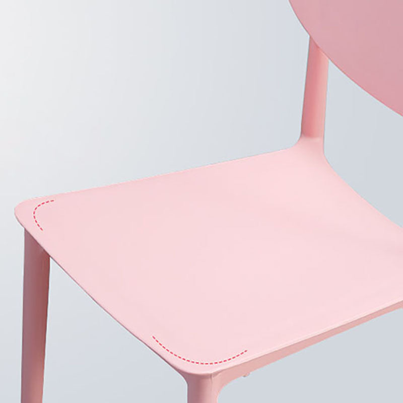 Contemporary Open Back Chair Dining Armless Side Chair with Plastic Legs Clearhalo ' kitchen&dining_furn' 'Dining Chairs' 'Dining Tables & Seating' 'dining_chair' 'furn' 'furn_dining_chair' 'Furniture' 'furniture_dining_chair' 'Kitchen & Dining Furniture' 'kitchen' 4572300
