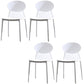 Contemporary Open Back Chair Dining Armless Side Chair with Plastic Legs White 4 Piece Set Clearhalo ' kitchen&dining_furn' 'Dining Chairs' 'Dining Tables & Seating' 'dining_chair' 'furn' 'furn_dining_chair' 'Furniture' 'furniture_dining_chair' 'Kitchen & Dining Furniture' 'kitchen' 4572305