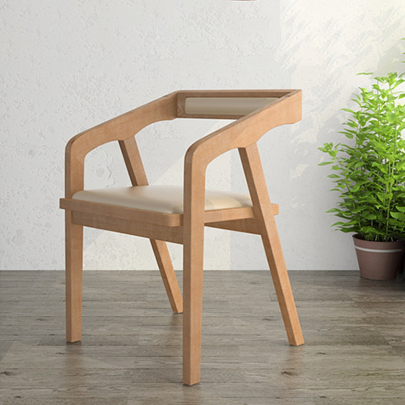 Contemporary Chair Dining Arm Side Chair with Wooden Legs for Kitchen Clearhalo ' kitchen&dining_furn' 'Dining Chairs' 'Dining Tables & Seating' 'dining_chair' 'furn' 'furn_dining_chair' 'Furniture' 'furniture_dining_chair' 'Kitchen & Dining Furniture' 'kitchen' 4572325