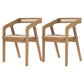 Contemporary Chair Dining Arm Side Chair with Wooden Legs for Kitchen Natural 2 Piece Set Clearhalo ' kitchen&dining_furn' 'Dining Chairs' 'Dining Tables & Seating' 'dining_chair' 'furn' 'furn_dining_chair' 'Furniture' 'furniture_dining_chair' 'Kitchen & Dining Furniture' 'kitchen' 4572327
