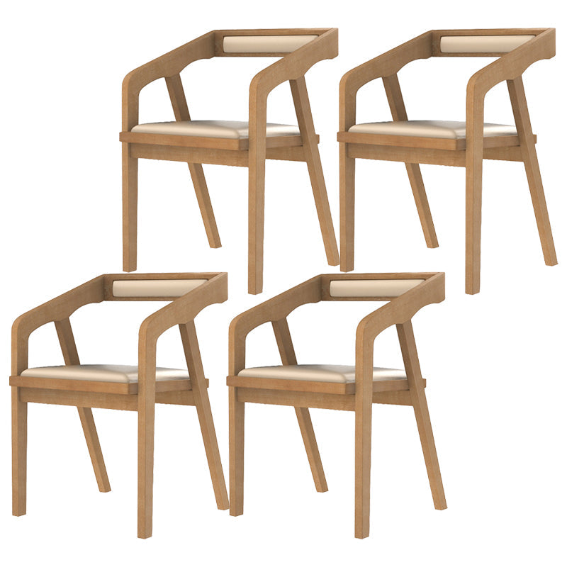 Contemporary Chair Dining Arm Side Chair with Wooden Legs for Kitchen Natural 4 Piece Set Clearhalo ' kitchen&dining_furn' 'Dining Chairs' 'Dining Tables & Seating' 'dining_chair' 'furn' 'furn_dining_chair' 'Furniture' 'furniture_dining_chair' 'Kitchen & Dining Furniture' 'kitchen' 4572330