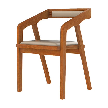 Contemporary Chair Dining Arm Side Chair with Wooden Legs for Kitchen Light Wood 1 Piece Clearhalo ' kitchen&dining_furn' 'Dining Chairs' 'Dining Tables & Seating' 'dining_chair' 'furn' 'furn_dining_chair' 'Furniture' 'furniture_dining_chair' 'Kitchen & Dining Furniture' 'kitchen' 4572337