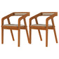 Contemporary Chair Dining Arm Side Chair with Wooden Legs for Kitchen Light Wood 2 Piece Set Clearhalo ' kitchen&dining_furn' 'Dining Chairs' 'Dining Tables & Seating' 'dining_chair' 'furn' 'furn_dining_chair' 'Furniture' 'furniture_dining_chair' 'Kitchen & Dining Furniture' 'kitchen' 4572340