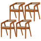 Contemporary Chair Dining Arm Side Chair with Wooden Legs for Kitchen Light Wood 4 Piece Set Clearhalo ' kitchen&dining_furn' 'Dining Chairs' 'Dining Tables & Seating' 'dining_chair' 'furn' 'furn_dining_chair' 'Furniture' 'furniture_dining_chair' 'Kitchen & Dining Furniture' 'kitchen' 4572341