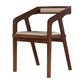 Contemporary Chair Dining Arm Side Chair with Wooden Legs for Kitchen Dark Brown 1 Piece Clearhalo ' kitchen&dining_furn' 'Dining Chairs' 'Dining Tables & Seating' 'dining_chair' 'furn' 'furn_dining_chair' 'Furniture' 'furniture_dining_chair' 'Kitchen & Dining Furniture' 'kitchen' 4572344