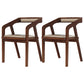 Contemporary Chair Dining Arm Side Chair with Wooden Legs for Kitchen Dark Brown 2 Piece Set Clearhalo ' kitchen&dining_furn' 'Dining Chairs' 'Dining Tables & Seating' 'dining_chair' 'furn' 'furn_dining_chair' 'Furniture' 'furniture_dining_chair' 'Kitchen & Dining Furniture' 'kitchen' 4572345