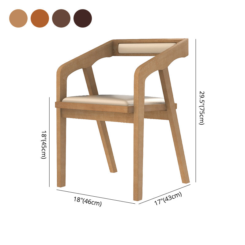 Contemporary Chair Dining Arm Side Chair with Wooden Legs for Kitchen Clearhalo ' kitchen&dining_furn' 'Dining Chairs' 'Dining Tables & Seating' 'dining_chair' 'furn' 'furn_dining_chair' 'Furniture' 'furniture_dining_chair' 'Kitchen & Dining Furniture' 'kitchen' 4572348