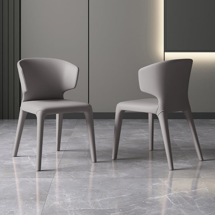 Modern Faux Leather Dining Chair Wingback Side Chair for Home Use Clearhalo ' kitchen&dining_furn' 'Dining Chairs' 'Dining Tables & Seating' 'dining_chair' 'furn' 'furn_dining_chair' 'Furniture' 'furniture_dining_chair' 'Kitchen & Dining Furniture' 'kitchen' 4572349