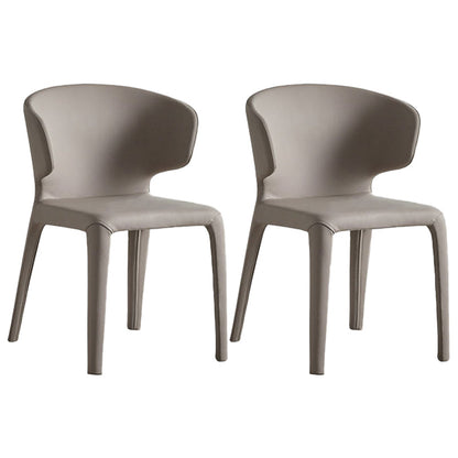 Modern Faux Leather Dining Chair Wingback Side Chair for Home Use Brown 2 Piece Set Clearhalo ' kitchen&dining_furn' 'Dining Chairs' 'Dining Tables & Seating' 'dining_chair' 'furn' 'furn_dining_chair' 'Furniture' 'furniture_dining_chair' 'Kitchen & Dining Furniture' 'kitchen' 4572353