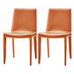 Modern Leather Armless Dining Chair Dining Metal Chairs for Restaurant Use Orange 2 Piece Set Clearhalo ' kitchen&dining_furn' 'Dining Chairs' 'Dining Tables & Seating' 'dining_chair' 'furn' 'furn_dining_chair' 'Furniture' 'furniture_dining_chair' 'Kitchen & Dining Furniture' 'kitchen' 4572370