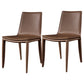 Modern Leather Armless Dining Chair Dining Metal Chairs for Restaurant Use Brown 2 Piece Set Clearhalo ' kitchen&dining_furn' 'Dining Chairs' 'Dining Tables & Seating' 'dining_chair' 'furn' 'furn_dining_chair' 'Furniture' 'furniture_dining_chair' 'Kitchen & Dining Furniture' 'kitchen' 4572375