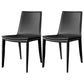 Modern Leather Armless Dining Chair Dining Metal Chairs for Restaurant Use Black 2 Piece Set Clearhalo ' kitchen&dining_furn' 'Dining Chairs' 'Dining Tables & Seating' 'dining_chair' 'furn' 'furn_dining_chair' 'Furniture' 'furniture_dining_chair' 'Kitchen & Dining Furniture' 'kitchen' 4572377