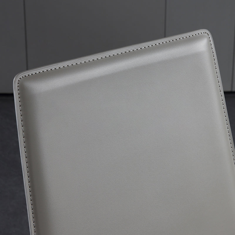 Modern Leather Armless Dining Chair Dining Metal Chairs for Restaurant Use Clearhalo ' kitchen&dining_furn' 'Dining Chairs' 'Dining Tables & Seating' 'dining_chair' 'furn' 'furn_dining_chair' 'Furniture' 'furniture_dining_chair' 'Kitchen & Dining Furniture' 'kitchen' 4572379