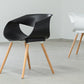 Modern Beech Open Back Arm Chair Matte Finish Plastic Dining Chair Clearhalo ' kitchen&dining_furn' 'Dining Chairs' 'Dining Tables & Seating' 'dining_chair' 'furn' 'furn_dining_chair' 'Furniture' 'furniture_dining_chair' 'Kitchen & Dining Furniture' 'kitchen' 4572391