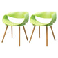 Modern Beech Open Back Arm Chair Matte Finish Plastic Dining Chair Green 2 Piece Set Clearhalo ' kitchen&dining_furn' 'Dining Chairs' 'Dining Tables & Seating' 'dining_chair' 'furn' 'furn_dining_chair' 'Furniture' 'furniture_dining_chair' 'Kitchen & Dining Furniture' 'kitchen' 4572395
