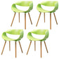 Modern Beech Open Back Arm Chair Matte Finish Plastic Dining Chair Green 4 Piece Set Clearhalo ' kitchen&dining_furn' 'Dining Chairs' 'Dining Tables & Seating' 'dining_chair' 'furn' 'furn_dining_chair' 'Furniture' 'furniture_dining_chair' 'Kitchen & Dining Furniture' 'kitchen' 4572398