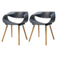 Modern Beech Open Back Arm Chair Matte Finish Plastic Dining Chair Black 2 Piece Set Clearhalo ' kitchen&dining_furn' 'Dining Chairs' 'Dining Tables & Seating' 'dining_chair' 'furn' 'furn_dining_chair' 'Furniture' 'furniture_dining_chair' 'Kitchen & Dining Furniture' 'kitchen' 4572401
