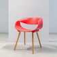 Modern Beech Open Back Arm Chair Matte Finish Plastic Dining Chair Red 1 Piece Clearhalo ' kitchen&dining_furn' 'Dining Chairs' 'Dining Tables & Seating' 'dining_chair' 'furn' 'furn_dining_chair' 'Furniture' 'furniture_dining_chair' 'Kitchen & Dining Furniture' 'kitchen' 4572405