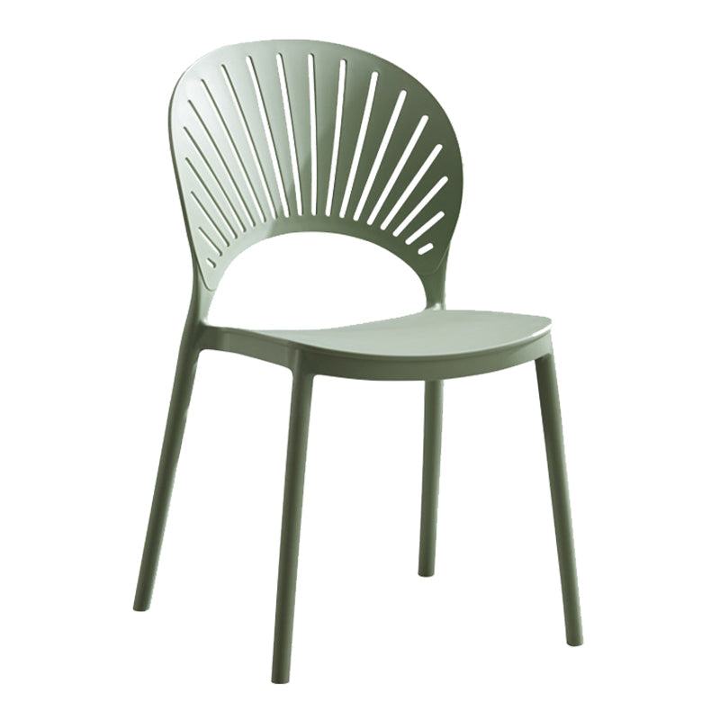 Plastic Scandinavian Dining Room Chair Kitchen Open Back Side Chair Clearhalo ' kitchen&dining_furn' 'Dining Chairs' 'Dining Tables & Seating' 'dining_chair' 'furn' 'furn_dining_chair' 'Furniture' 'furniture_dining_chair' 'Kitchen & Dining Furniture' 'kitchen' 4572420