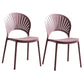 Plastic Scandinavian Dining Room Chair Kitchen Open Back Side Chair Purple 2 Piece Set Clearhalo ' kitchen&dining_furn' 'Dining Chairs' 'Dining Tables & Seating' 'dining_chair' 'furn' 'furn_dining_chair' 'Furniture' 'furniture_dining_chair' 'Kitchen & Dining Furniture' 'kitchen' 4572421