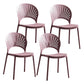 Plastic Scandinavian Dining Room Chair Kitchen Open Back Side Chair Purple 4 Piece Set Clearhalo ' kitchen&dining_furn' 'Dining Chairs' 'Dining Tables & Seating' 'dining_chair' 'furn' 'furn_dining_chair' 'Furniture' 'furniture_dining_chair' 'Kitchen & Dining Furniture' 'kitchen' 4572422