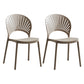 Plastic Scandinavian Dining Room Chair Kitchen Open Back Side Chair Camel 2 Piece Set Clearhalo ' kitchen&dining_furn' 'Dining Chairs' 'Dining Tables & Seating' 'dining_chair' 'furn' 'furn_dining_chair' 'Furniture' 'furniture_dining_chair' 'Kitchen & Dining Furniture' 'kitchen' 4572436