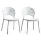 Plastic Scandinavian Dining Room Chair Kitchen Open Back Side Chair White 2 Piece Set Clearhalo ' kitchen&dining_furn' 'Dining Chairs' 'Dining Tables & Seating' 'dining_chair' 'furn' 'furn_dining_chair' 'Furniture' 'furniture_dining_chair' 'Kitchen & Dining Furniture' 'kitchen' 4572441