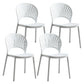 Plastic Scandinavian Dining Room Chair Kitchen Open Back Side Chair White 4 Piece Set Clearhalo ' kitchen&dining_furn' 'Dining Chairs' 'Dining Tables & Seating' 'dining_chair' 'furn' 'furn_dining_chair' 'Furniture' 'furniture_dining_chair' 'Kitchen & Dining Furniture' 'kitchen' 4572442