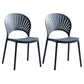 Plastic Scandinavian Dining Room Chair Kitchen Open Back Side Chair Gray Blue 2 Piece Set Clearhalo ' kitchen&dining_furn' 'Dining Chairs' 'Dining Tables & Seating' 'dining_chair' 'furn' 'furn_dining_chair' 'Furniture' 'furniture_dining_chair' 'Kitchen & Dining Furniture' 'kitchen' 4572443