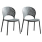 Plastic Scandinavian Dining Room Chair Kitchen Open Back Side Chair Grey 2 Piece Set Clearhalo ' kitchen&dining_furn' 'Dining Chairs' 'Dining Tables & Seating' 'dining_chair' 'furn' 'furn_dining_chair' 'Furniture' 'furniture_dining_chair' 'Kitchen & Dining Furniture' 'kitchen' 4572445
