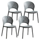Plastic Scandinavian Dining Room Chair Kitchen Open Back Side Chair Grey 4 Piece Set Clearhalo ' kitchen&dining_furn' 'Dining Chairs' 'Dining Tables & Seating' 'dining_chair' 'furn' 'furn_dining_chair' 'Furniture' 'furniture_dining_chair' 'Kitchen & Dining Furniture' 'kitchen' 4572446