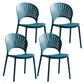 Plastic Scandinavian Dining Room Chair Kitchen Open Back Side Chair Peacock Blue 4 Piece Set Clearhalo ' kitchen&dining_furn' 'Dining Chairs' 'Dining Tables & Seating' 'dining_chair' 'furn' 'furn_dining_chair' 'Furniture' 'furniture_dining_chair' 'Kitchen & Dining Furniture' 'kitchen' 4572448