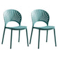 Plastic Scandinavian Dining Room Chair Kitchen Open Back Side Chair Turquoise 2 Piece Set Clearhalo ' kitchen&dining_furn' 'Dining Chairs' 'Dining Tables & Seating' 'dining_chair' 'furn' 'furn_dining_chair' 'Furniture' 'furniture_dining_chair' 'Kitchen & Dining Furniture' 'kitchen' 4572449