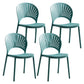 Plastic Scandinavian Dining Room Chair Kitchen Open Back Side Chair Turquoise 4 Piece Set Clearhalo ' kitchen&dining_furn' 'Dining Chairs' 'Dining Tables & Seating' 'dining_chair' 'furn' 'furn_dining_chair' 'Furniture' 'furniture_dining_chair' 'Kitchen & Dining Furniture' 'kitchen' 4572450