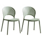 Plastic Scandinavian Dining Room Chair Kitchen Open Back Side Chair Green 2 Piece Set Clearhalo ' kitchen&dining_furn' 'Dining Chairs' 'Dining Tables & Seating' 'dining_chair' 'furn' 'furn_dining_chair' 'Furniture' 'furniture_dining_chair' 'Kitchen & Dining Furniture' 'kitchen' 4572451