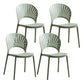 Plastic Scandinavian Dining Room Chair Kitchen Open Back Side Chair Green 4 Piece Set Clearhalo ' kitchen&dining_furn' 'Dining Chairs' 'Dining Tables & Seating' 'dining_chair' 'furn' 'furn_dining_chair' 'Furniture' 'furniture_dining_chair' 'Kitchen & Dining Furniture' 'kitchen' 4572452
