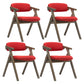 Modern Leather Folding Side Chair Matte Finish Open Back Dining Chair Red 4 Piece Set Gray Clearhalo ' kitchen&dining_furn' 'Dining Chairs' 'Dining Tables & Seating' 'dining_chair' 'furn' 'furn_dining_chair' 'Furniture' 'furniture_dining_chair' 'Kitchen & Dining Furniture' 'kitchen' 4572471