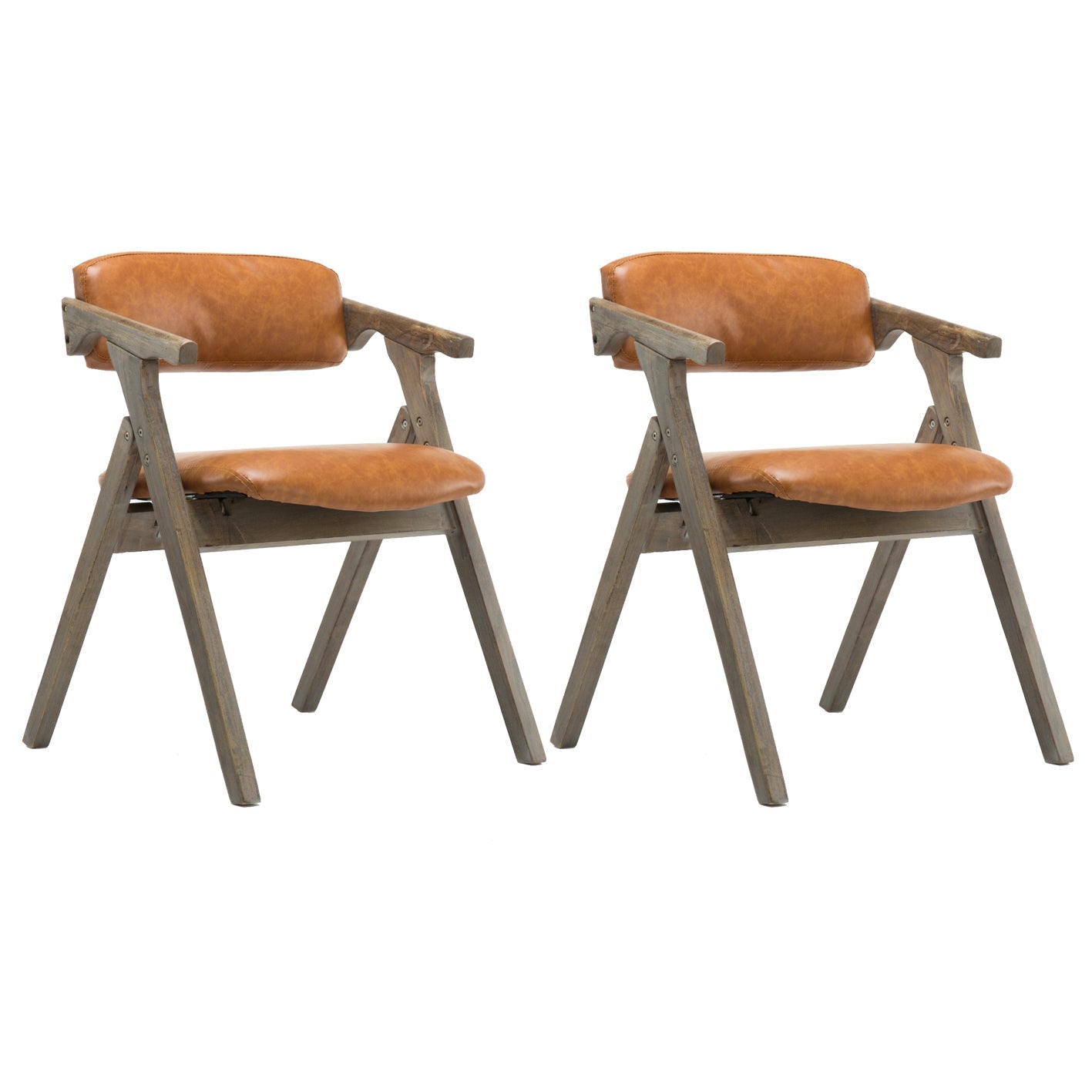 Modern Leather Folding Side Chair Matte Finish Open Back Dining Chair Yellow 2 Piece Set Gray Clearhalo ' kitchen&dining_furn' 'Dining Chairs' 'Dining Tables & Seating' 'dining_chair' 'furn' 'furn_dining_chair' 'Furniture' 'furniture_dining_chair' 'Kitchen & Dining Furniture' 'kitchen' 4572474