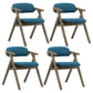 Modern Leather Folding Side Chair Matte Finish Open Back Dining Chair Blue 4 Piece Set Gray Clearhalo ' kitchen&dining_furn' 'Dining Chairs' 'Dining Tables & Seating' 'dining_chair' 'furn' 'furn_dining_chair' 'Furniture' 'furniture_dining_chair' 'Kitchen & Dining Furniture' 'kitchen' 4572480