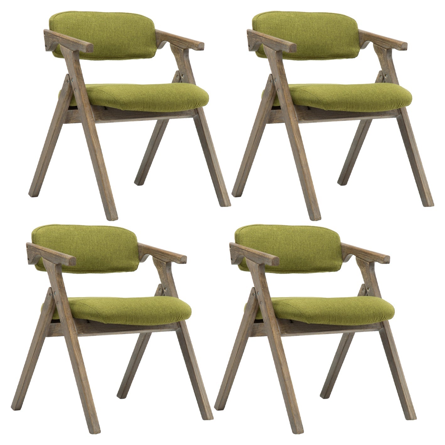 Modern Leather Folding Side Chair Matte Finish Open Back Dining Chair Green 4 Piece Set Gray Clearhalo ' kitchen&dining_furn' 'Dining Chairs' 'Dining Tables & Seating' 'dining_chair' 'furn' 'furn_dining_chair' 'Furniture' 'furniture_dining_chair' 'Kitchen & Dining Furniture' 'kitchen' 4572483