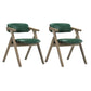Modern Leather Folding Side Chair Matte Finish Open Back Dining Chair Blackish Green 2 Piece Set Gray Clearhalo ' kitchen&dining_furn' 'Dining Chairs' 'Dining Tables & Seating' 'dining_chair' 'furn' 'furn_dining_chair' 'Furniture' 'furniture_dining_chair' 'Kitchen & Dining Furniture' 'kitchen' 4572494