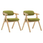 Modern Leather Folding Side Chair Matte Finish Open Back Dining Chair Green 2 Piece Set Natural Wood Clearhalo ' kitchen&dining_furn' 'Dining Chairs' 'Dining Tables & Seating' 'dining_chair' 'furn' 'furn_dining_chair' 'Furniture' 'furniture_dining_chair' 'Kitchen & Dining Furniture' 'kitchen' 4572509