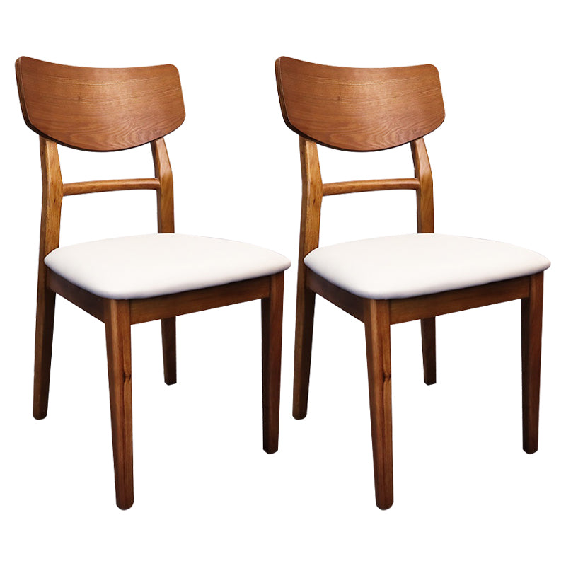 Wood Industrial Dining Room Chair Ladder Back Side Chair for Kitchen Walnut White 2 Piece Set Clearhalo ' kitchen&dining_furn' 'Dining Chairs' 'Dining Tables & Seating' 'dining_chair' 'furn' 'furn_dining_chair' 'Furniture' 'furniture_dining_chair' 'Kitchen & Dining Furniture' 'kitchen' 4572534