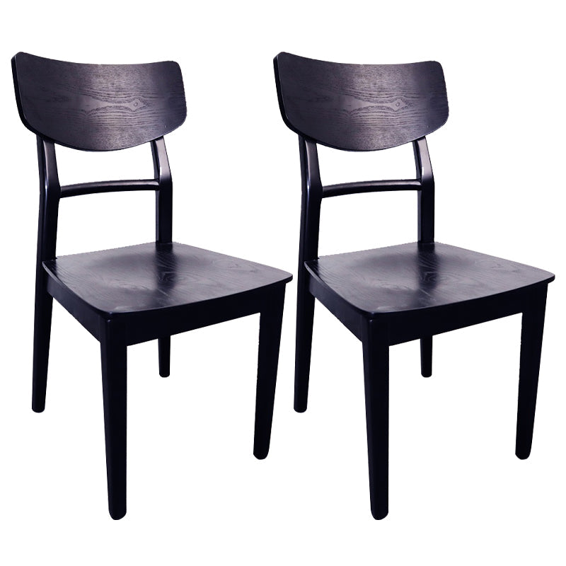 Wood Industrial Dining Room Chair Ladder Back Side Chair for Kitchen Black 2 Piece Set Clearhalo ' kitchen&dining_furn' 'Dining Chairs' 'Dining Tables & Seating' 'dining_chair' 'furn' 'furn_dining_chair' 'Furniture' 'furniture_dining_chair' 'Kitchen & Dining Furniture' 'kitchen' 4572537